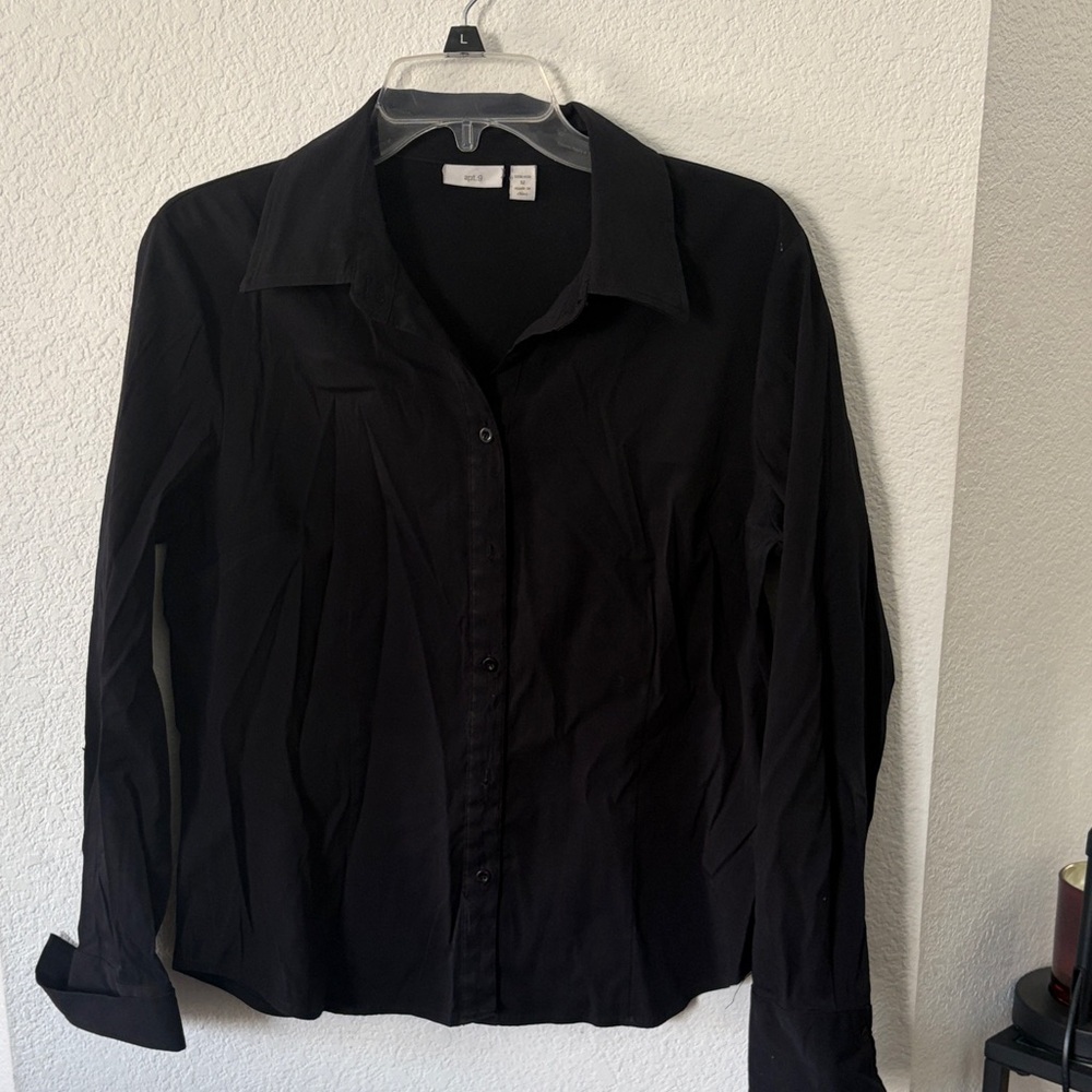 Apt. 9 Black Stretch Shirt